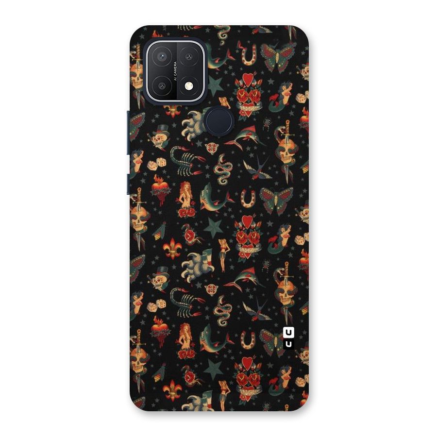 Dark Pattern Back Case for Oppo A15s