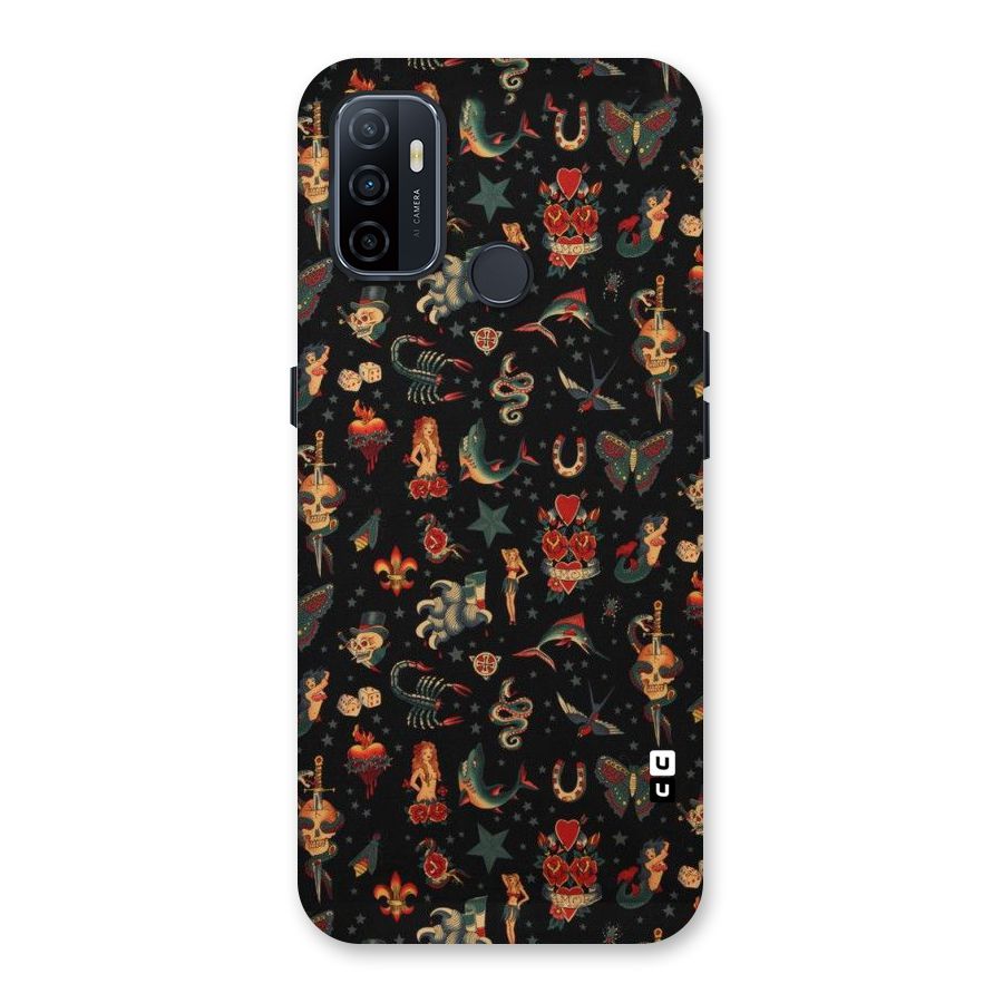 Dark Pattern Back Case for Oppo A32