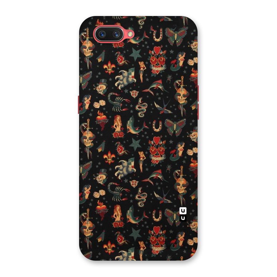 Dark Pattern Back Case for Oppo A3s