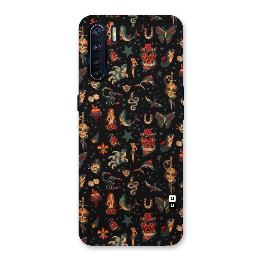 Dark Pattern Back Case for Oppo F15