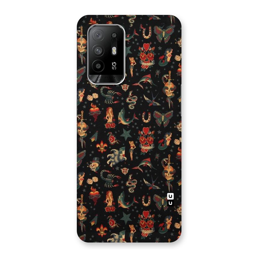 Dark Pattern Back Case for Oppo F19 Pro Plus 5G