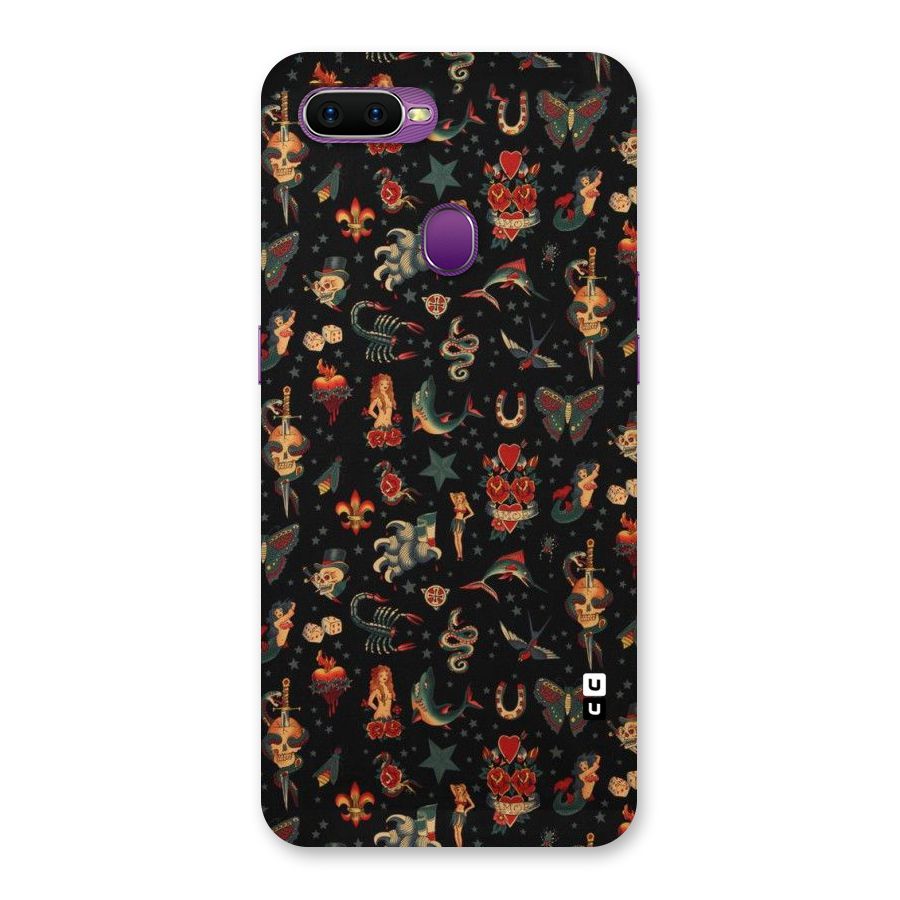 Dark Pattern Back Case for Oppo F9
