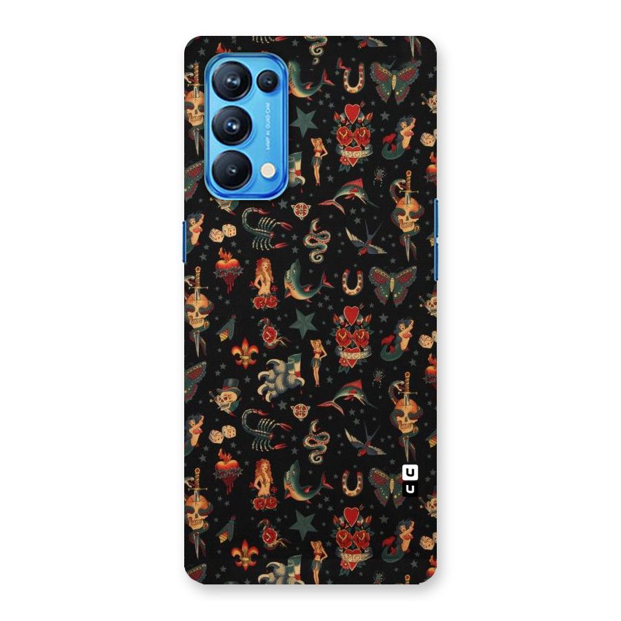 Dark Pattern Back Case for Oppo Reno5 Pro 5G