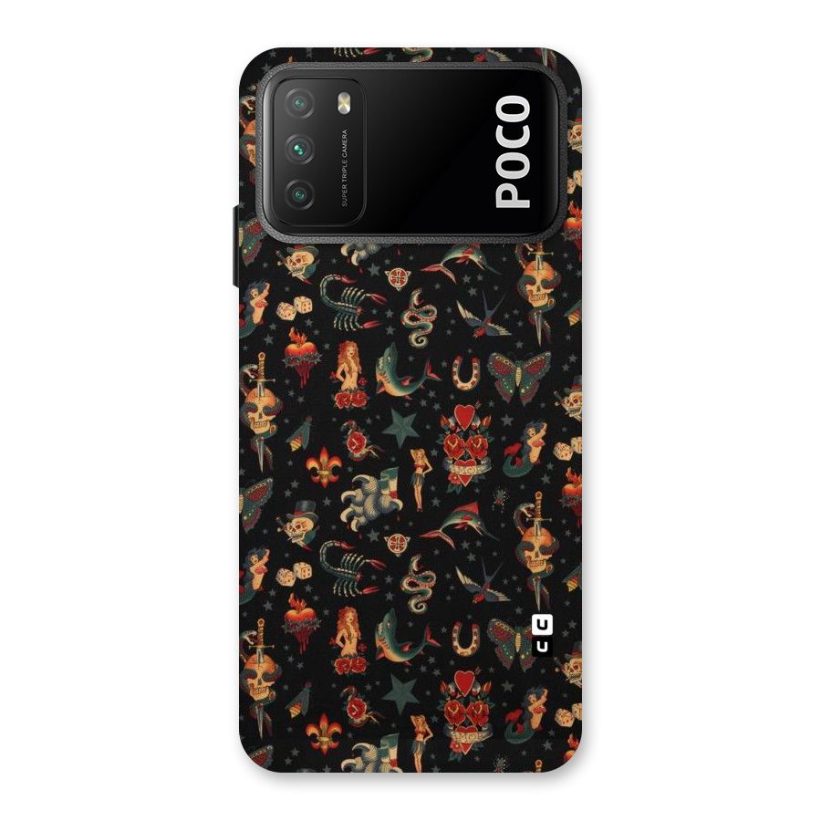 Dark Pattern Back Case for Poco M3