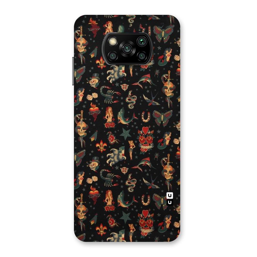 Dark Pattern Back Case for Poco X3