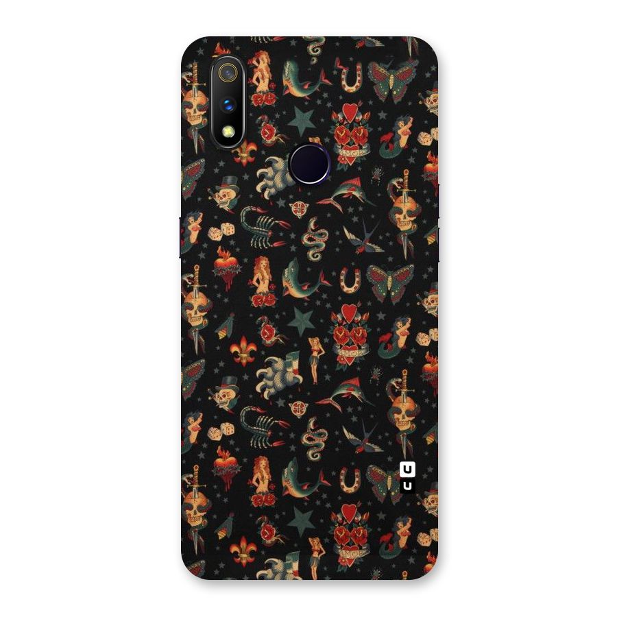 Dark Pattern Back Case for Realme 3 Pro