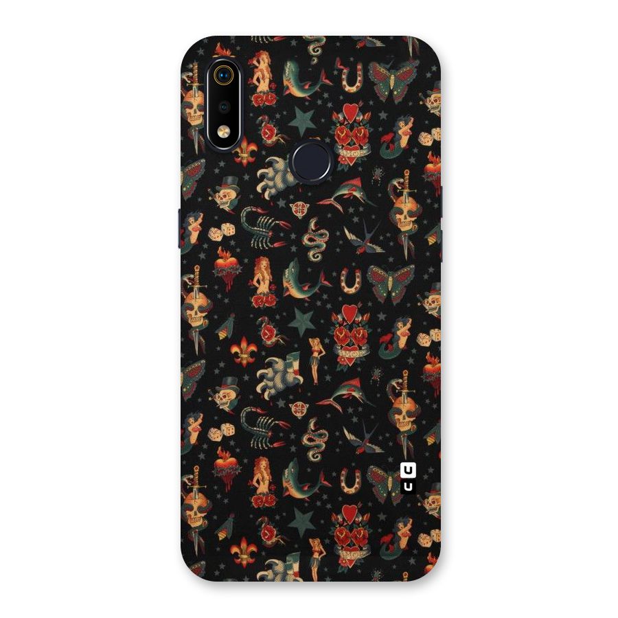 Dark Pattern Back Case for Realme 3i