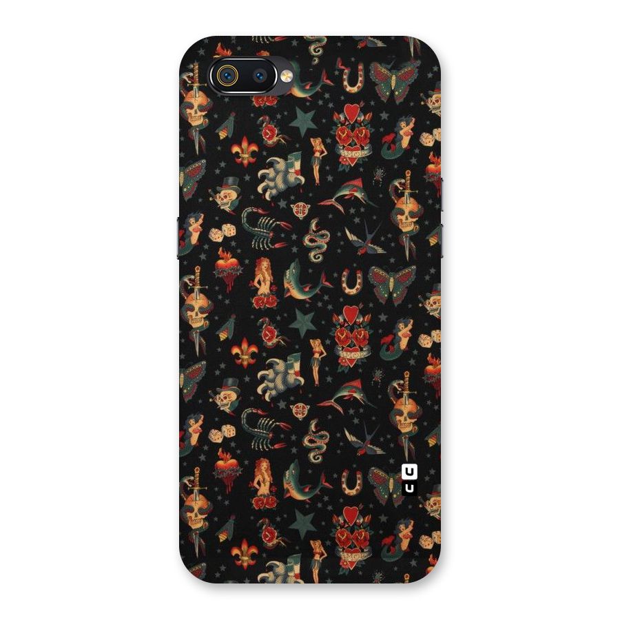 Dark Pattern Back Case for Realme C2