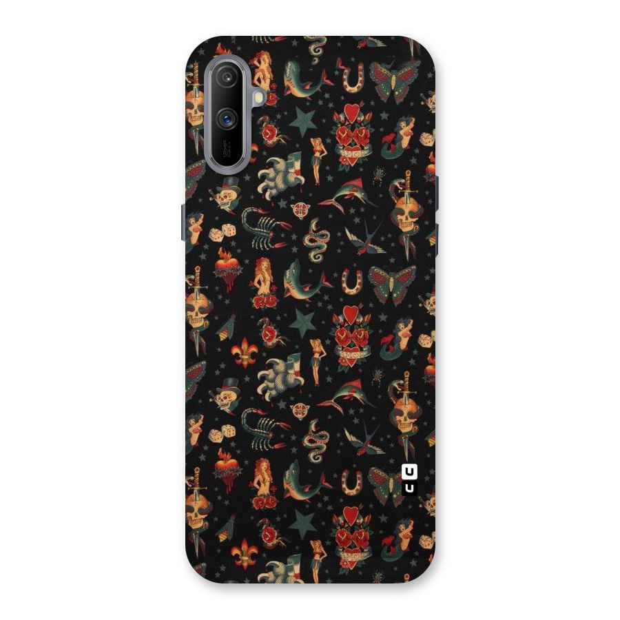 Dark Pattern Back Case for Realme C3