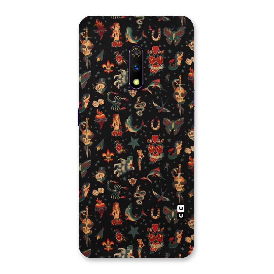 Dark Pattern Back Case for Realme X