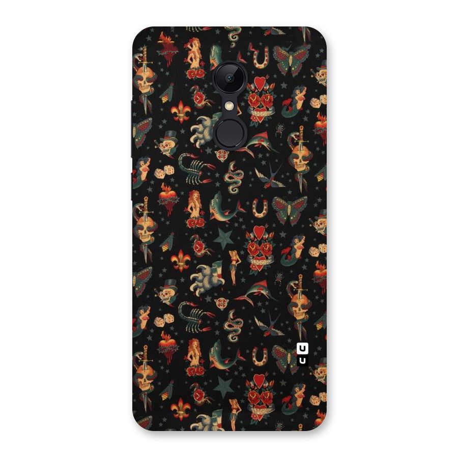 Dark Pattern Back Case for Redmi 5