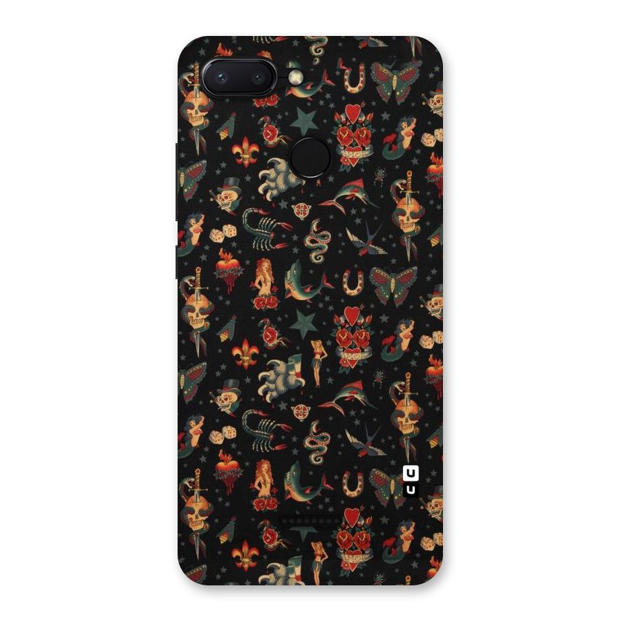 Dark Pattern Back Case for Redmi 6
