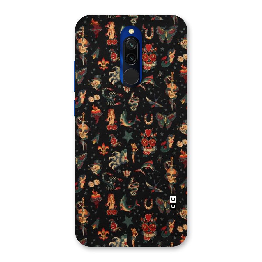 Dark Pattern Back Case for Redmi 8