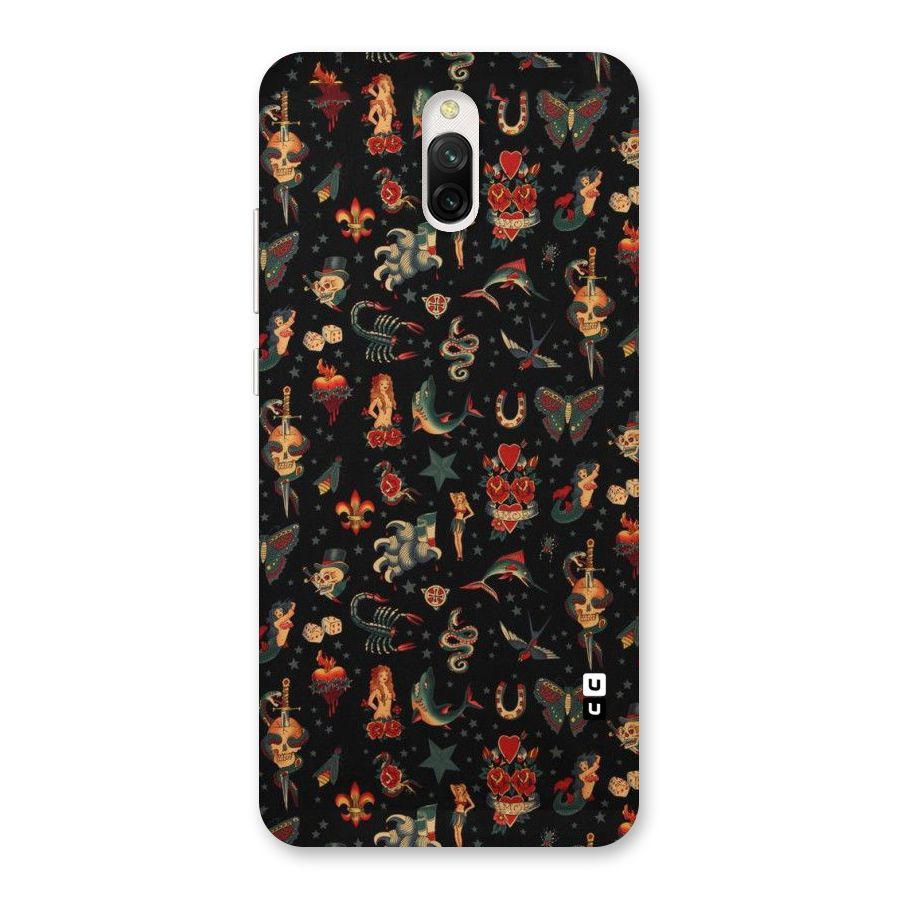 Dark Pattern Back Case for Redmi 8A Dual