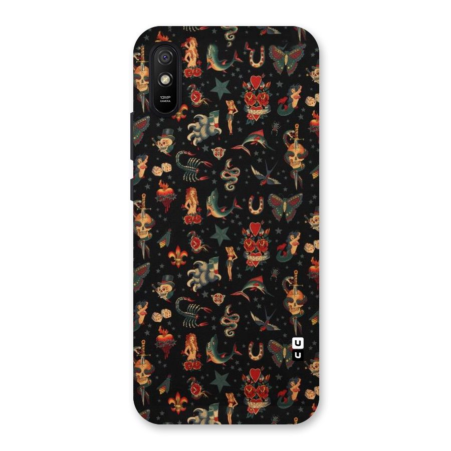 Dark Pattern Back Case for Redmi 9i