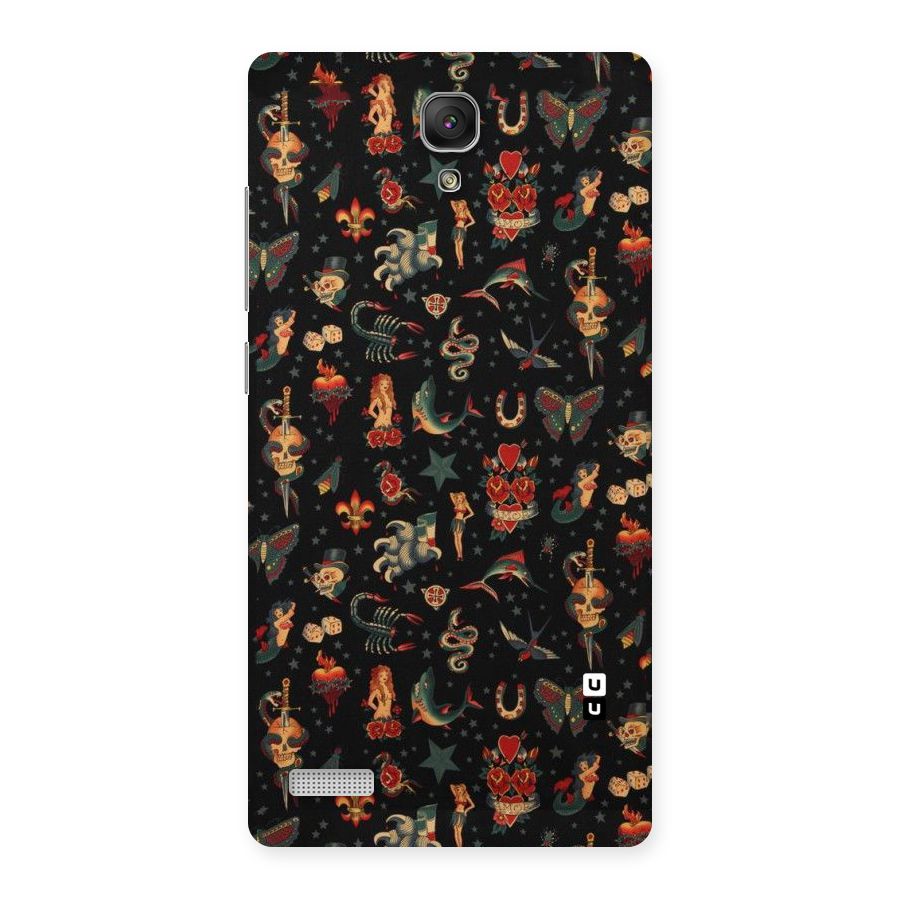 Dark Pattern Back Case for Redmi Note