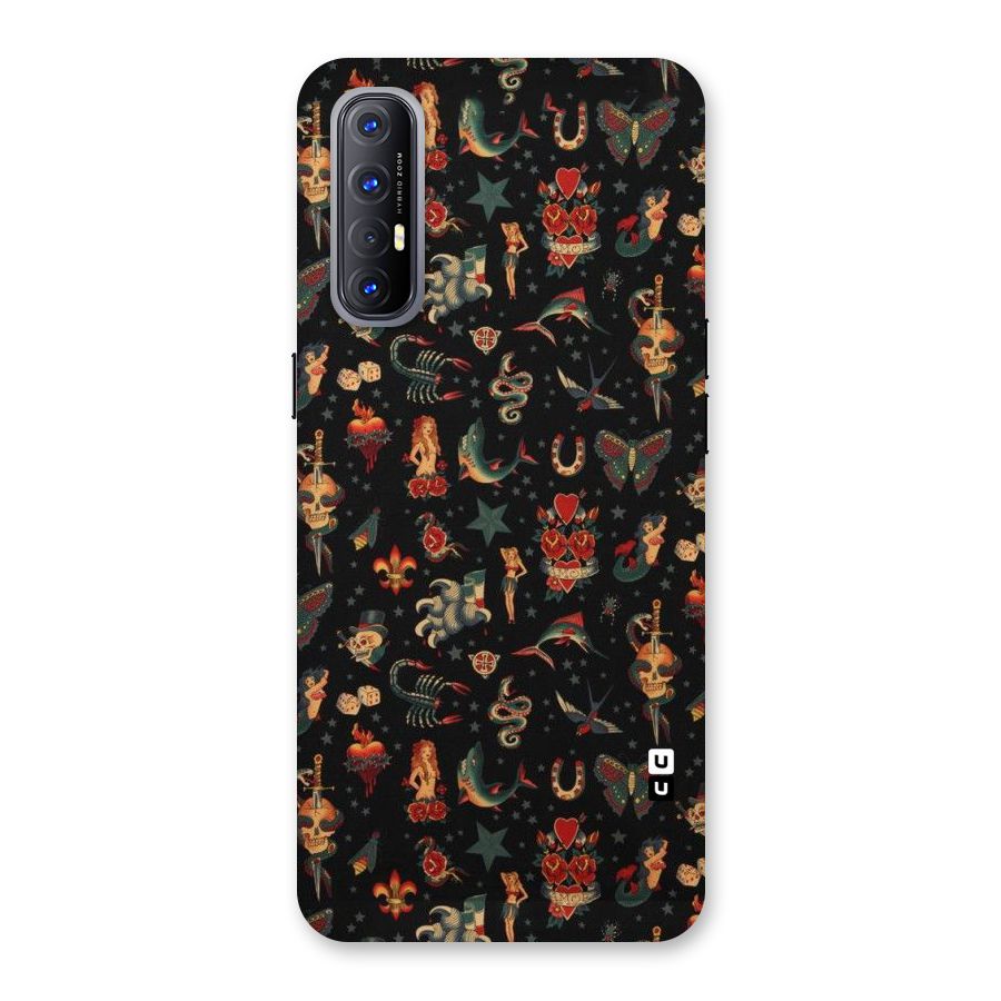 Dark Pattern Back Case for Reno3 Pro