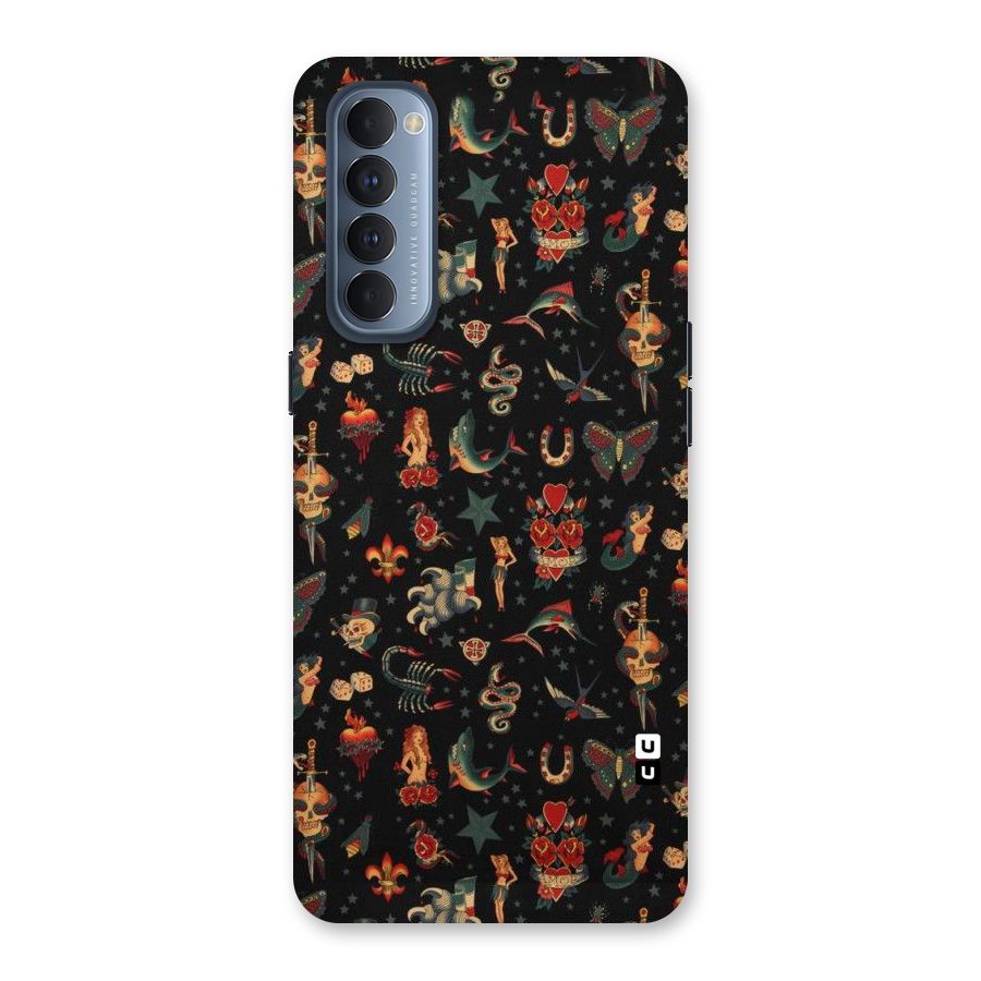 Dark Pattern Back Case for Reno4 Pro
