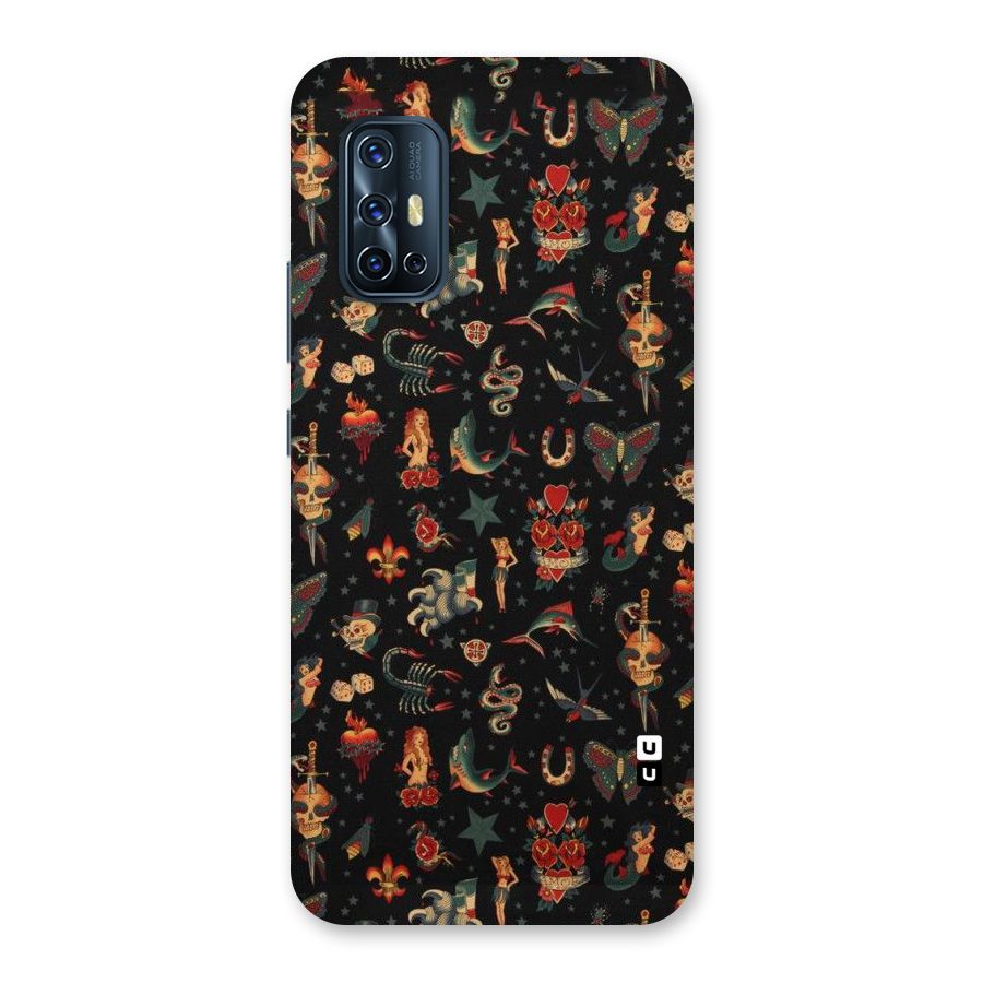 Dark Pattern Back Case for Vivo V17