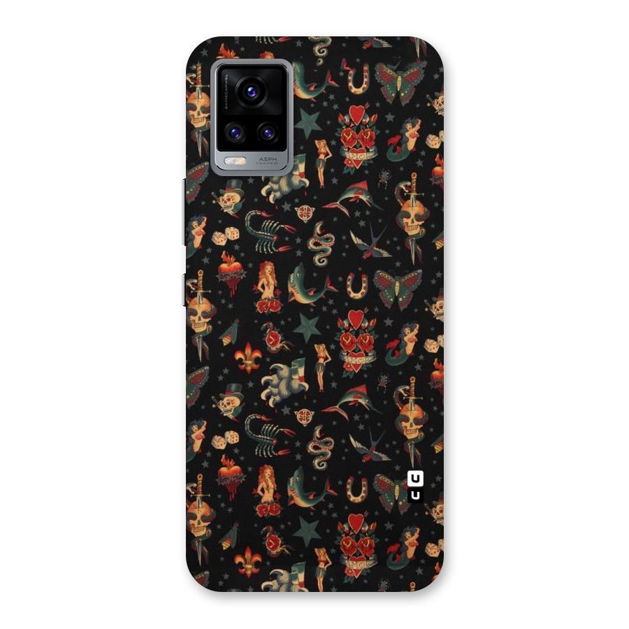 Dark Pattern Back Case for Vivo V20