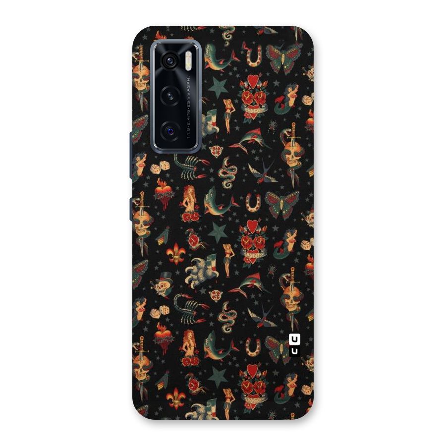 Dark Pattern Back Case for Vivo V20 SE