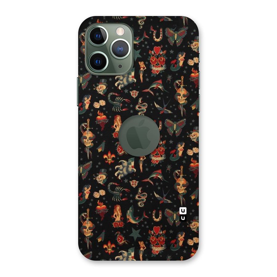 Dark Pattern Back Case for iPhone 11 Pro Logo  Cut