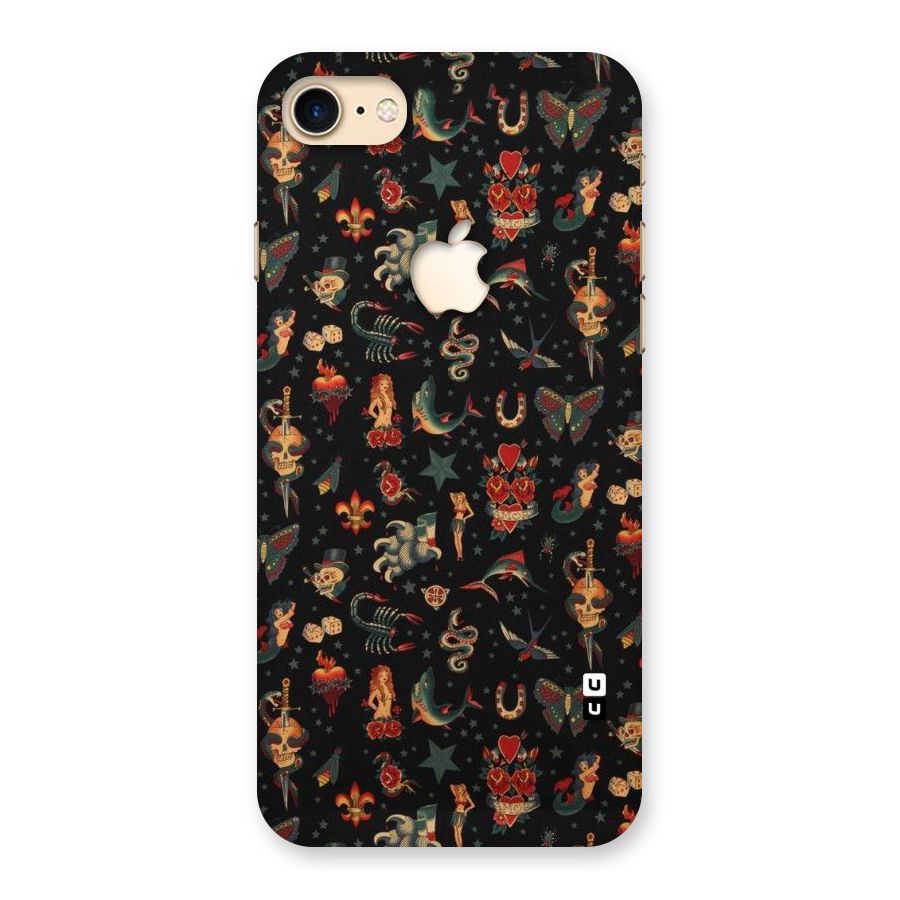 Dark Pattern Back Case for iPhone 7 Apple Cut