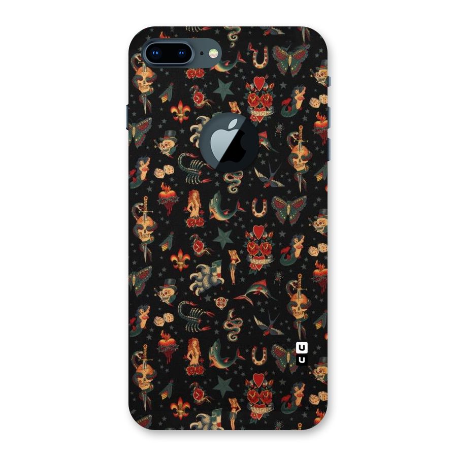 Dark Pattern Back Case for iPhone 7 Plus Logo Cut