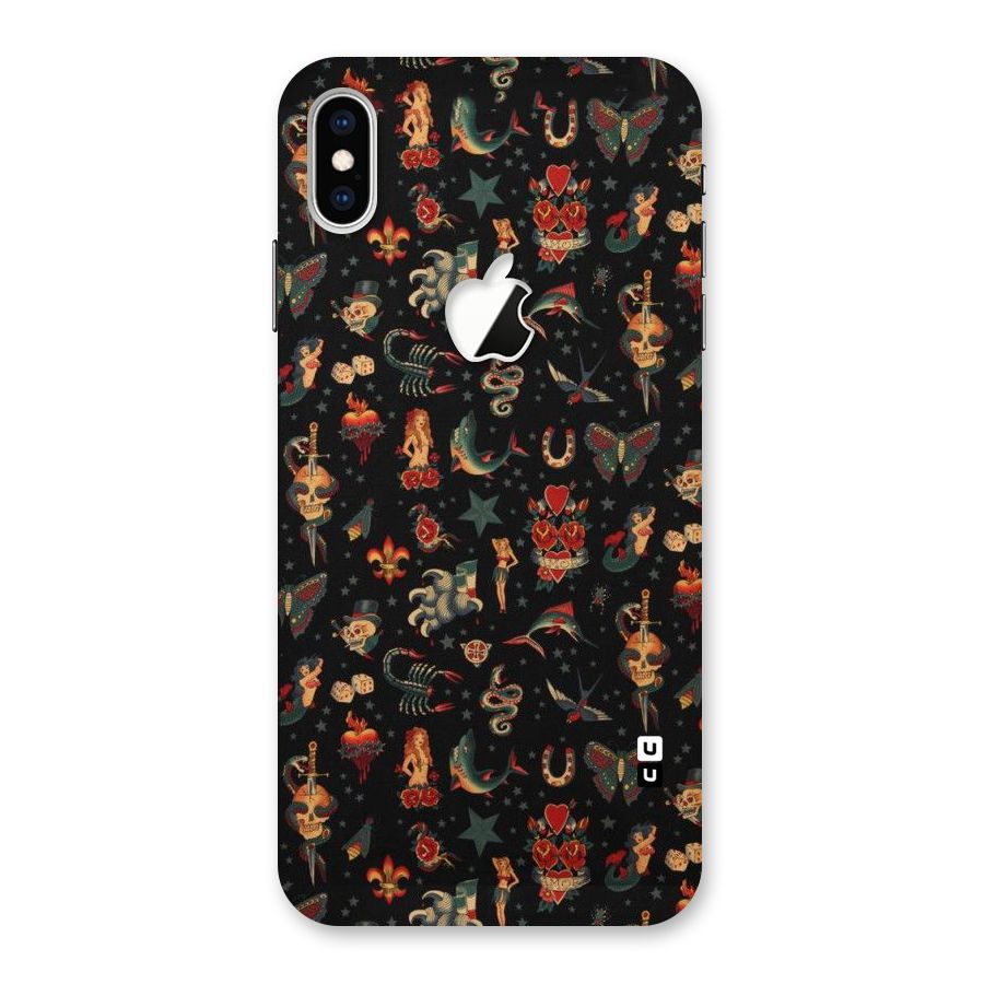 Dark Pattern Back Case for iPhone XS Max Apple Cut