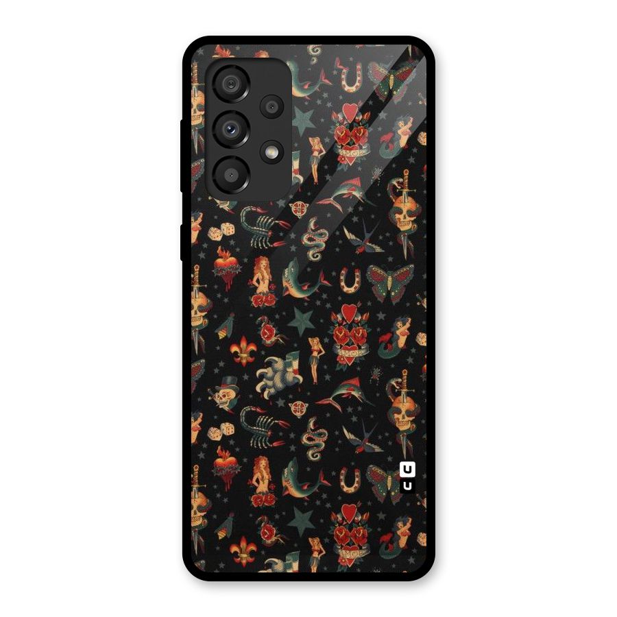 Dark Pattern Glass Back Case for Galaxy A33 5G