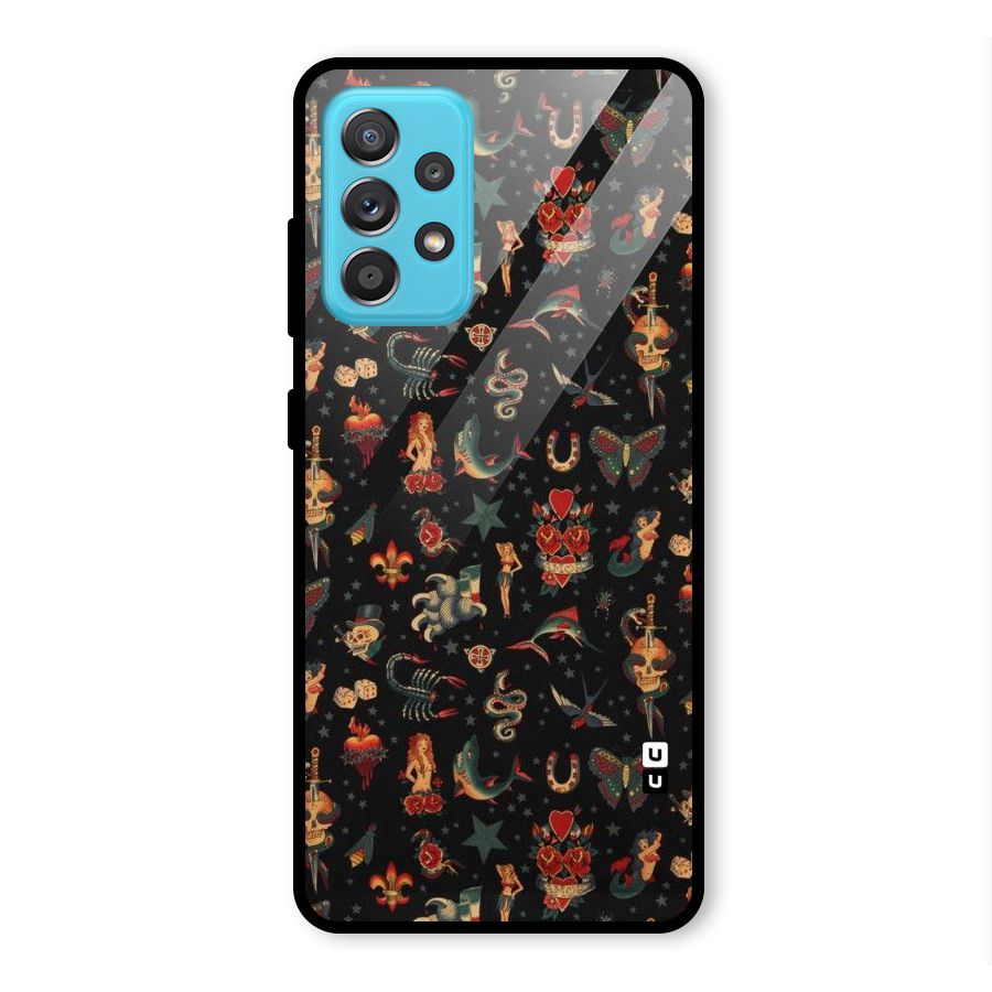 Dark Pattern Glass Back Case for Galaxy A52