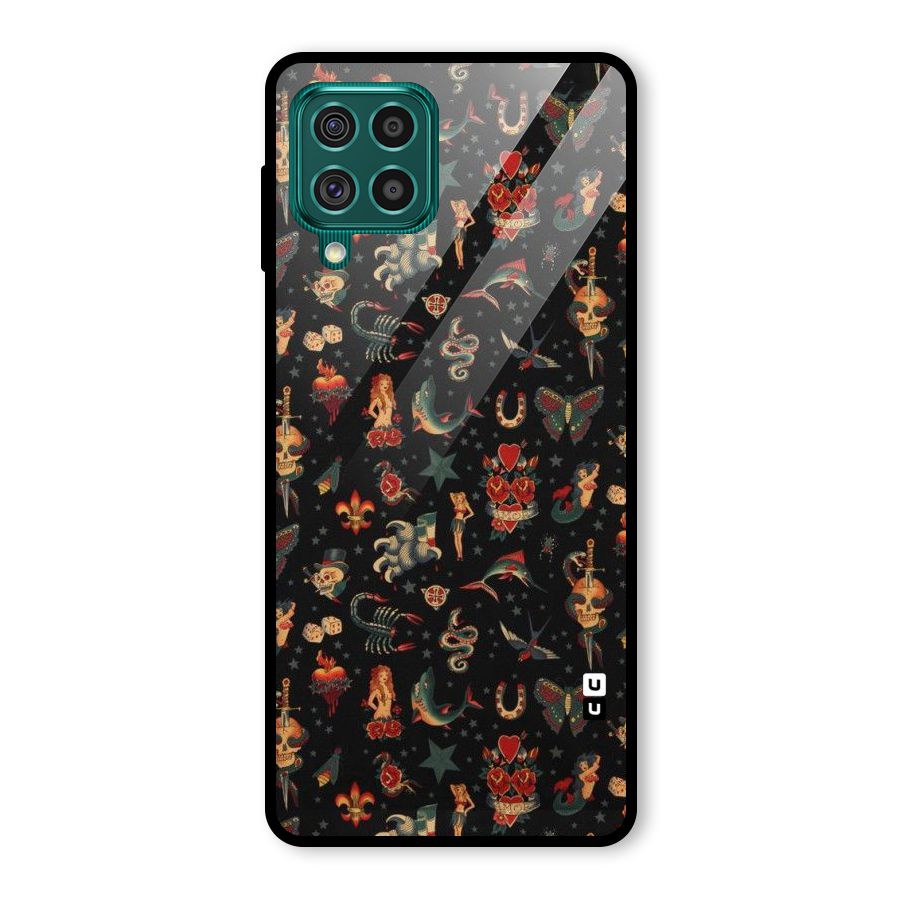 Dark Pattern Glass Back Case for Galaxy F62