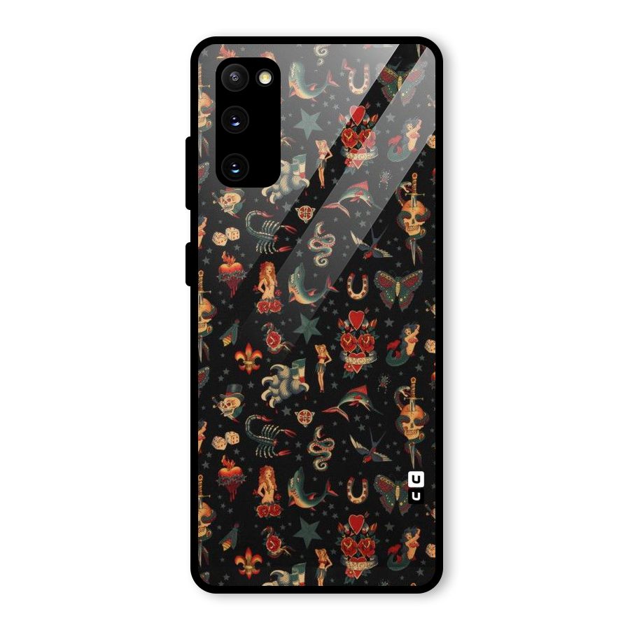 Dark Pattern Glass Back Case for Galaxy S20 FE