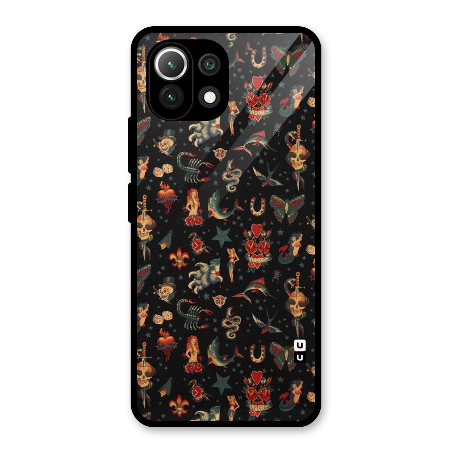 Dark Pattern Glass Back Case for Mi 11 Lite NE 5G