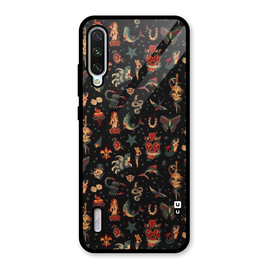 Dark Pattern Glass Back Case for Mi A3