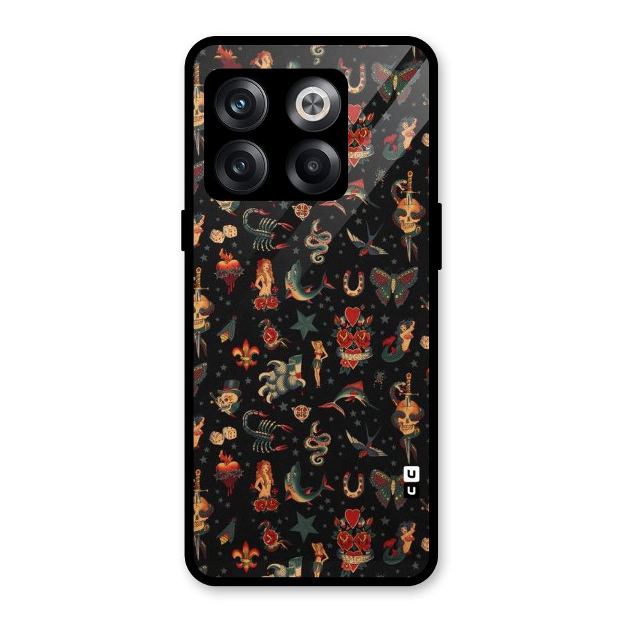Dark Pattern Glass Back Case for OnePlus 10T
