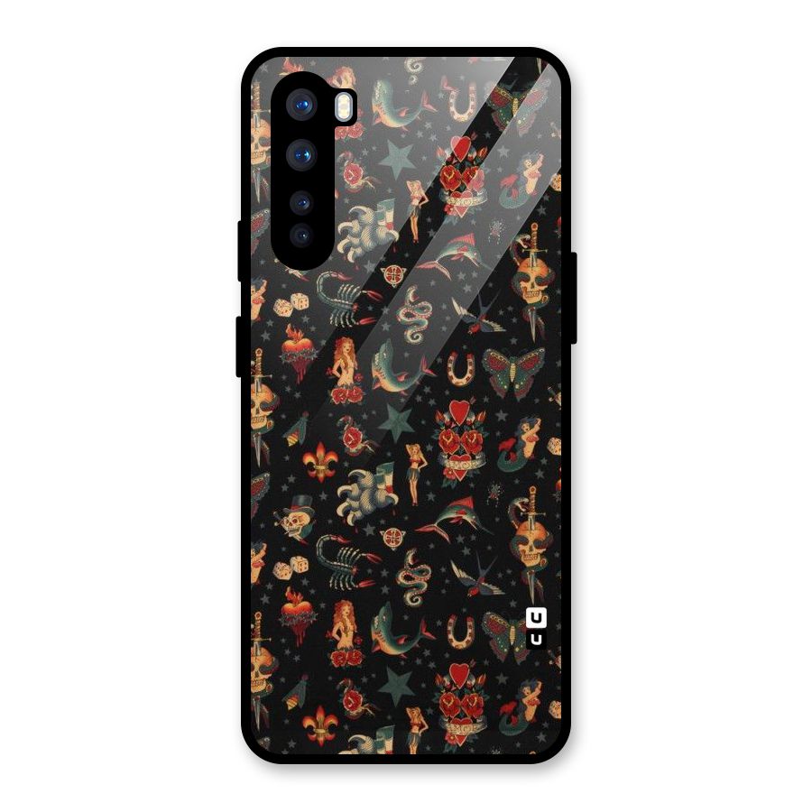 Dark Pattern Glass Back Case for OnePlus Nord