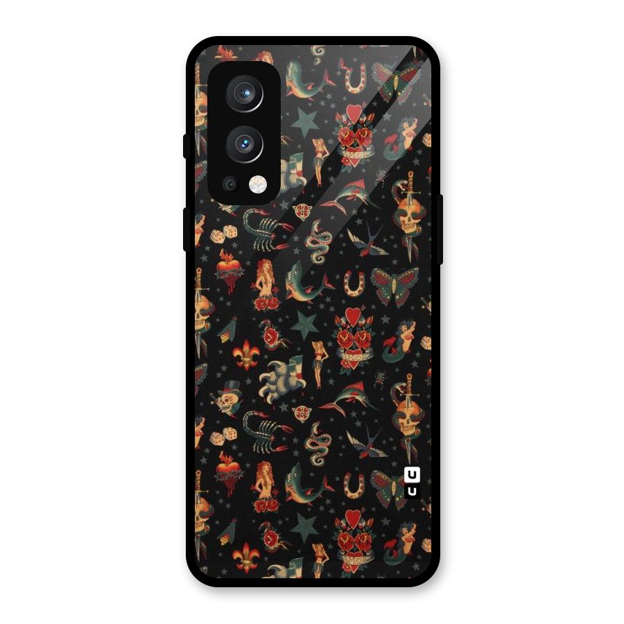 Dark Pattern Glass Back Case for OnePlus Nord 2 5G