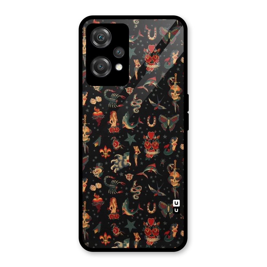 Dark Pattern Glass Back Case for OnePlus Nord CE 2 Lite 5G