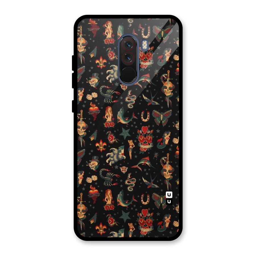 Dark Pattern Glass Back Case for Poco F1