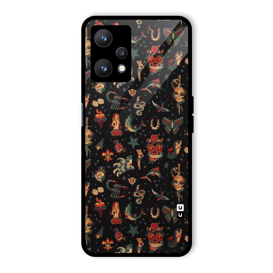 Dark Pattern Glass Back Case for Realme 9 Pro 5G