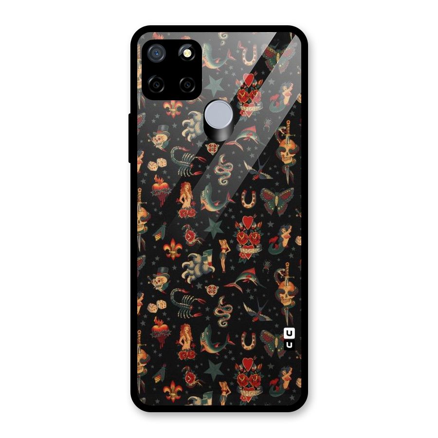 Dark Pattern Glass Back Case for Realme Narzo 20