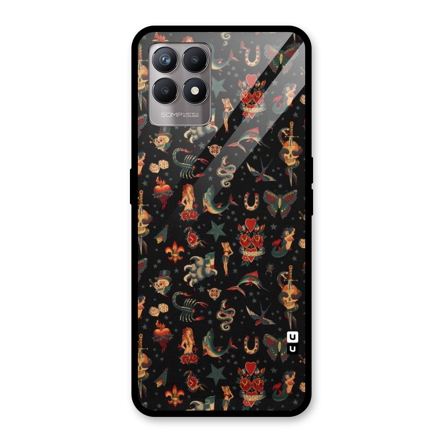 Dark Pattern Glass Back Case for Realme Narzo 50