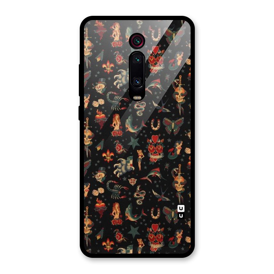 Dark Pattern Glass Back Case for Redmi K20 Pro