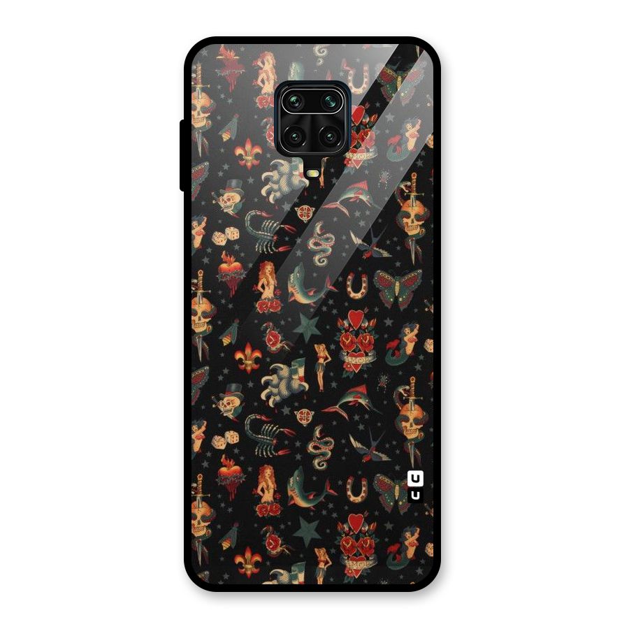 Dark Pattern Glass Back Case for Redmi Note 10 Lite