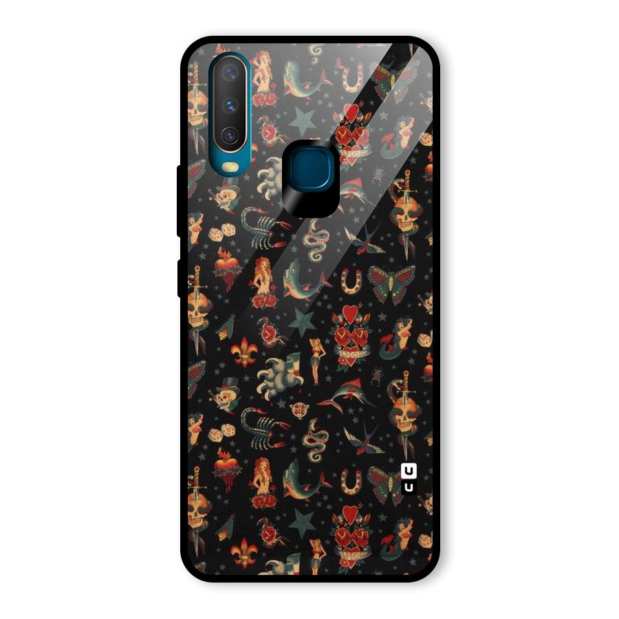 Dark Pattern Glass Back Case for Vivo U10
