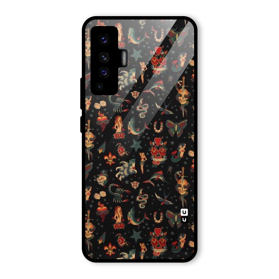 Dark Pattern Glass Back Case for Vivo X50