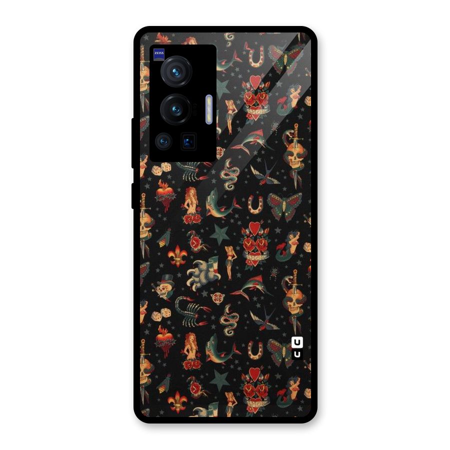 Dark Pattern Glass Back Case for Vivo X70 Pro