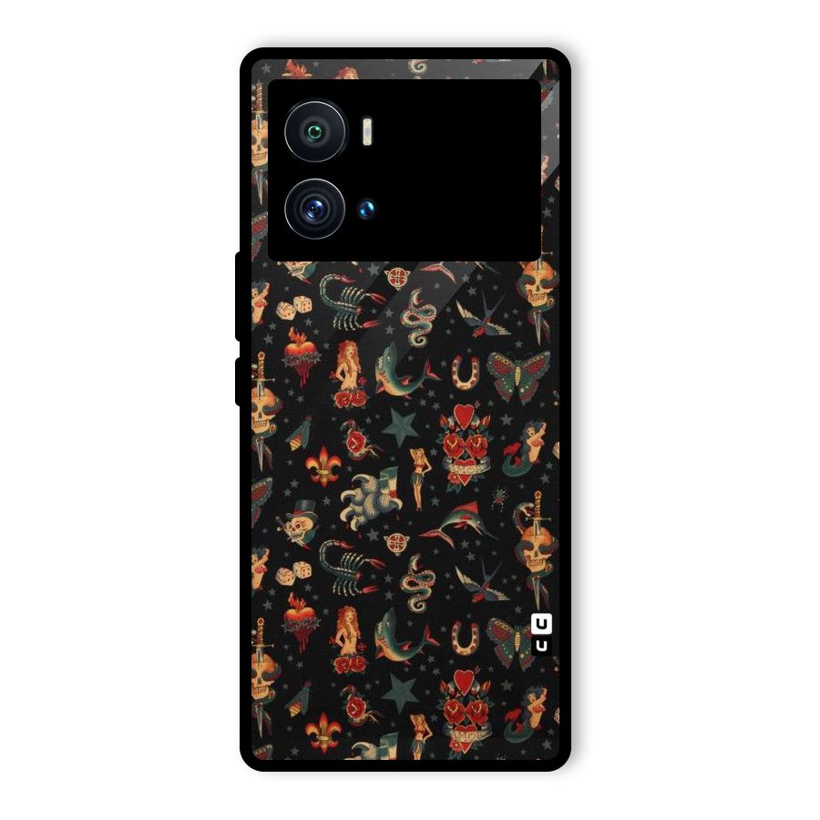 Dark Pattern Glass Back Case for Vivo iQOO 9 Pro