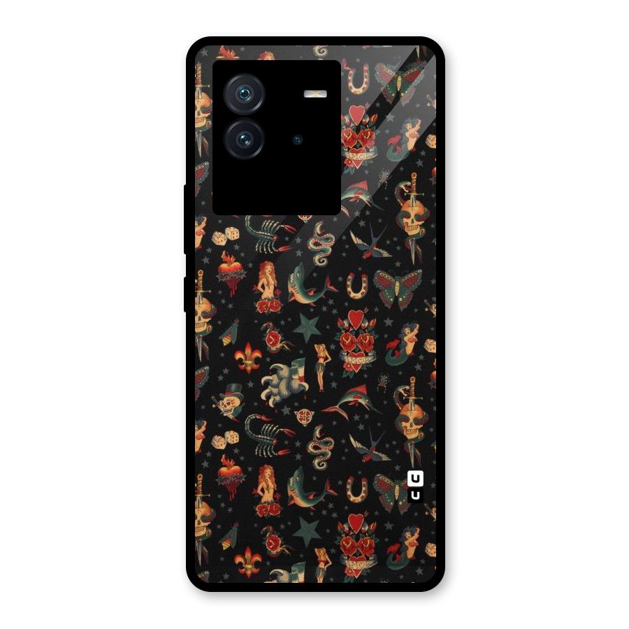 Dark Pattern Glass Back Case for Vivo iQOO Neo 6 5G
